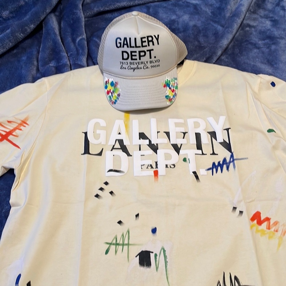 Gallery Dept shirt and hat